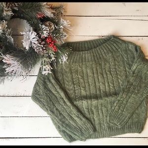 Olive scoop neck sweater